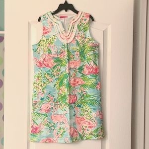 Lilly Pulitzer kids flamingo mini harper shift